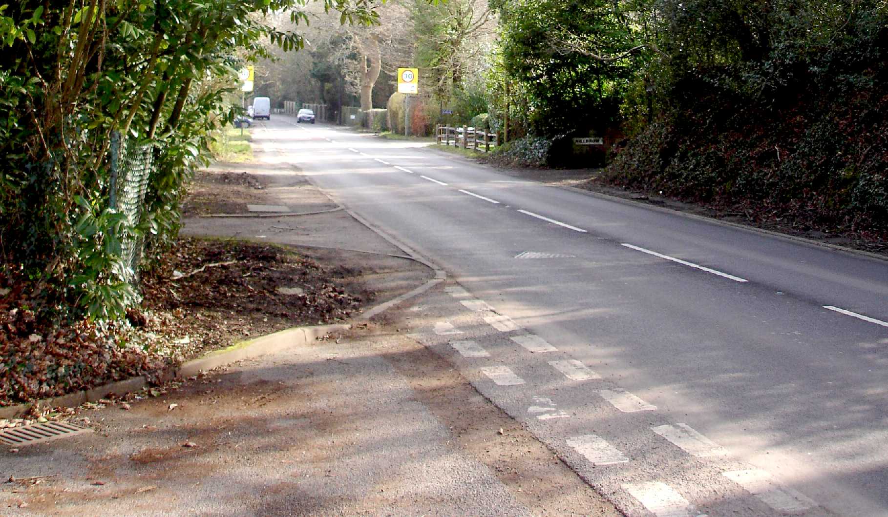 Visibility splay at Horam in East Sussex, refused permission as dangerous